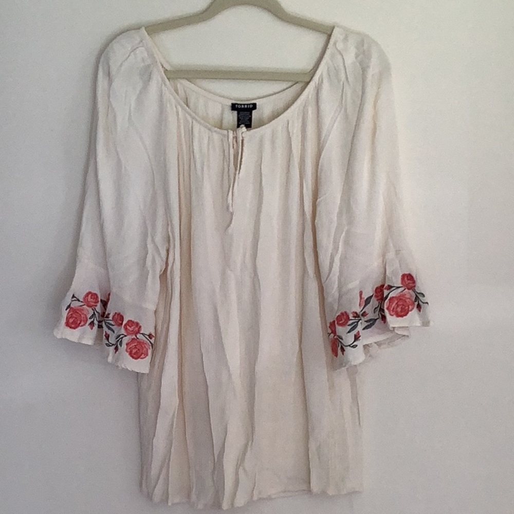 Peasant Blouse with Embroidery